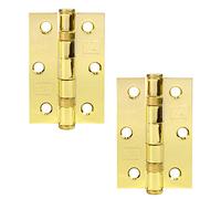 Excel XL965 Pair of 3" Grade 7 Door Hinges, Polished Brass