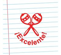 ¡Excelente! Spanish Teacher Teacher Stamp. Self-Inking, 22mm, Reinkable, Quality Stamper for Marking and Praise. Red Ink