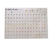 ExcelityD-Day 100 Calendar Plan Paper 100 Days Countdown Schedule Wall Calendars-3 Pack