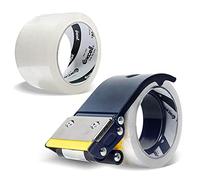 Excell Anti-Backflow Metal Packaging Tape Dispenser (2" Wide) (Tape Gun + 2 Tapes)