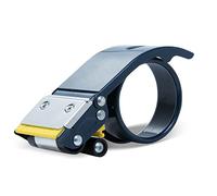 Excell Anti-Backflow Metal Tape Dispenser (2" Wide): Stainless Steel, no rollback Clip. Perfect for Shipping, mailing, and Sealing. Safe Retractable Blade. Includes 1 Durable Dispenser.