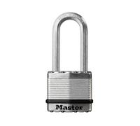 Excell Laminated Steel 45Mm Padlock - 51Mm Shackle Master Lock Silver One Size