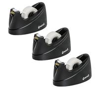 Excell Premium Desktop Tape Dispenser (1" core) with Non-Skid Base for Secure, one-Handed use. Anti-Rust Blade ensures Clean cuts. Fits 3/4" Tape. Perfect for Office or School. 3 Pack