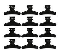ExcellaElite 12 PCS Butterfly Hair Clips, Black, 8.2 cm Long, 4.3 cm High, 5.8 cm Wide, Suitable for All Hair Types, Pack of 12 for Women