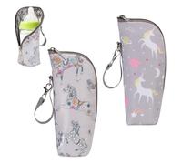 ExcellaElite 2 Pieces Insulated Baby Bottle Bag Portable Bottle Warmer Bag Thermal Feeding Pouch Holder for Backpacks Strollers Travel and Outdoor Activities (Trojan&Unicorn)