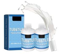 ExcellaElite 2PCS White Paint for Walls,Tile Paint Repair White Wall Quick Dry Tile Paint Suitable for Bathroom,Kitchen,Wood,Ceiling,Door,Cabinet and Furniture