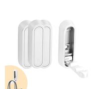 ExcellaElite 4PCS Foldable Wall Hook Folding Wall Hook Heavy Duty Foldable Zinc Alloy Rounded Corners Suitable for Hanging Coats Towels Backpacks Bags Bathroom (Matte White)