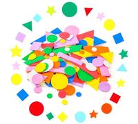 ExcellaElite 500 Pcs Foam Stickers for Children, Colorful Mini Geometric Patterns Foam Stickers Self Adhesive for for Crafts Making Children Scrapbooking Card DIY Crafts Party Decorations