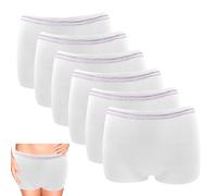 ExcellaElite 6 Pack Net Pants for Incontinence Pads,Size L Incontinence Net Knickers,High Density Mesh Disposable Pants,for Daily Use,Travel,Pregnant Women,Incontinence(White)
