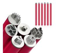 ExcellaElite 6 PCS Nail Art Stamp Pen Set, French Tip Nail Stamp DIY Nail Stamp with Different Patterns for Girls and Women Nail Art Dotting Design Tools