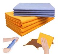 ExcellaElite 8 Pcs Miracle Shammy Cloth,Super Absorbent Car Window Cleaning Cloth,Reusable Shammy Cloth Chamois Leather for Cars,Car Windows, Floor Drying, Kitchen Cleaning(38*38cm,50*60cm)