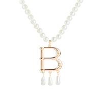 ExcellaElite Anne Boleyn Costume1PCS,Anne Boleyn Necklace,B Necklace,Anne Boleyn Costume Six,Elegant and Simple Vintage Silver Necklace,Handmade,Niche Design, Light Luxury, French Fashion