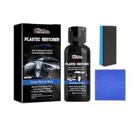 ExcellaElite Back to Black Trim Restorer, Crystal Coating Plastic Restoration, Car Plastic Restorer Black, Plastic Restorer Prevents Drying Aging for Cars