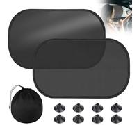 ExcellaElite Car Window Shades for Baby, 2 Pack Sun Shade with 8 Suction Cups, Blocks Harmful UV Sun Glare Heat, Fits Almost Every Car (50 * 30cm)