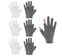 ExcellaElite Cotton Gloves for Dry Hands 6 Pairs Hand Moisturiser Gloves for Eczema, Touch Screen Moisturising Gloves for Dry Hands for Eczema Repair Rough Cracked Skin, Unisex