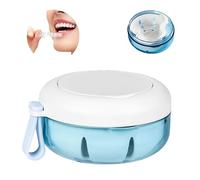 ExcellaElite Dental Retainer Case, Denture Bath Box Leakproof Retainer Boxs Portable Denture Cleaning Kit with Mirror Denture Cup Suitable for Removable Braces Storage Soaking Cleaning