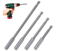 ExcellaElite Drill Bit Holder 4 PCS Drill Bit Extension, Magnetic Pivot Drill Bit Holder, Magnetic Bit Holder for Impact Driver Suitable for Drill Bits and Handheld Drivers (60/75/100/150 Mm)