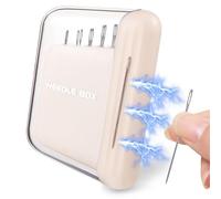 ExcellaElite Hand Sewing Needles 1 Needle Box Contains 10 Needles Effective Storage with Compartments Adsorbable Design Durable and Rust-Proof for DIY Needlework, Repairs, Embroidery
