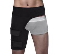 ExcellaElite Hip Brace for Men Women Thigh Support Hip Support for Men and Women Universal for Both Legs for Groin Strains Sciatica Hips Thighs and Hamstrings (Black)