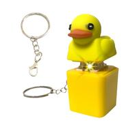 ExcellaElite Keyboard Fidget Toy, Keyboard Keychain, Little Yellow Duck Fidget Clicker Squeaky Stress Reliever, Duckys Quacking Fidget Toy for Adults and Children