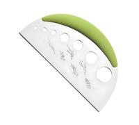 ExcellaElite Pottery Herb Stripper,Ceramic Herb Stripper 7 Holes,Stainless Steel,for Removing Leaves from Kale, Rosemary, Basil, Thyme, Parsley,11×5.8cm,Green