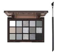 ExcellaElite Silver Glitter Eyeshadow 15 Colors Smokey Eyeshadow Palette