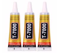 ExcellaElite T7000 Super Glue, Black Strong Glue 3 x 15ML Multi-Function Adhesive for Phone Jewelry Glass Wood Fabric Tyre Crafts