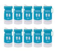 ExcellaElite Travel Toilet 10 Pcs Urine Bags for Men 750ml Portable Urinal with Handle Travel John Suitable for Men Women Pregnant Women Patients Children Travel Car Camping Hiking(Lake Blue)