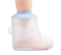 ExcellaElite Waterproof Foot Cover for Shower,Waterproof Leg Cover for Shower Boot Reusable Suitable for Adult Foot Ankle or Bandage (Blue)