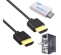 ExcellaElite Wii to HDMI Adapter with 0.5m HDMI High-Definition Cable for 1080p/720p High-Definition Video and Audio Output Compatible with All Wii Display Modes (White)