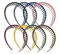 ExcellaElite Zig Zag Headband 8 Pcs Zigzag Headband, Plastic Hair Bands with Elastic Non Slip Wavy Tooth Bands for Women Men Girls