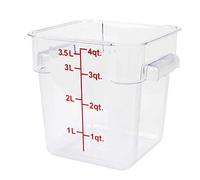 Excellante 4-Quart Polycarbonate Square Food Storage Containers, Clear
