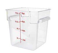 Excellante 8-Quart Polycarbonate Square Food Storage Containers, Clear