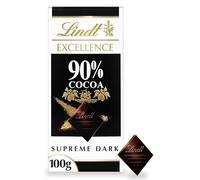 Excellence Chocolate Bar Range - Premium Swiss Chocolate Gift For Any Occasion (Lindt Excellence Dark 90% Cocoa Chocolate Bar 100G)