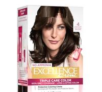 Excellence Crème Permanent Hair Colour - 4 Natural Brown, 72ml + 100g | Up to 100% Grey Coverage | Pro-Keratin Formula | Up to 8 Weeks of Colour | Radiant At-Home Hair Colour