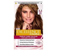 L'Oréal Paris Excellence Crème Permanent Hair Dye, Radiant At-Home Hair Colour with up to 100% Grey Coverage, Pro-Keratin, Up to 8 Weeks of Colour, Colour: 6.3 Natural Light Golden Blonde