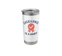 Excellence is a Habit | World Quality Day | Workplace Gift Stainless Steel Insulated Tumbler