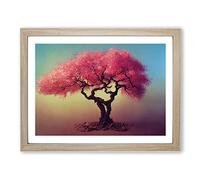 Excellent Blossom Tree Framed Print | A2 Oak Framed Wall Art | Ready to Hang | Modern Floral Picture | Living Room Bedroom Lounge Office