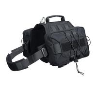 EXCELLENT ELITE SPANKER Dog Pack Hound Dog Saddle Bag Backpack for Travel Camping Hiking Medium & Large Dog with 2 Capacious Side Pockets(Black-L)
