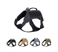 EXCELLENT ELITE SPANKER Military Dog Harness Adjustable Training Harness with Handle No Pull Dog Harness for Small Medium Large Dogs(Black-M)