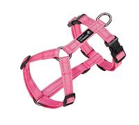 EXCELLENT ELITE SPANKER No Pull Dog Harness Reflective Nylon Vest L-Shaped Adjustable Easy Pet Harness for Small Medium Large Breeds Dogs Walking Training(S,PIK)