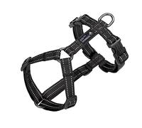 EXCELLENT ELITE SPANKER No Pull Dog Harness Reflective Nylon Vest L-Shaped Adjustable Easy Pet Harness for Small Medium Large Breeds Dogs Walking Training(S,BLK)