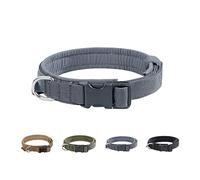 EXCELLENT ELITE SPANKER Nylon Puppy Dog Collar Adjustable Training Collar Quick-Release Buckle Lightweight No-Choke for Small Medium Dogs(GRY-S)