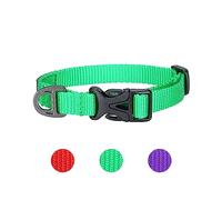 EXCELLENT ELITE SPANKER Puppy Collars Dog Cat Collars,Small Dog Collar Cat Collar Adjustable for Small Pet Dog(GRN)