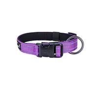 EXCELLENT ELITE SPANKER Reflective Dog Collar Classic Soft Padded Breathable Nylon Adjustable Pet Collar with Quick Release Buckle for Boy Girl Male Female Puppies Small Medium Large Dogs(S-PUL)