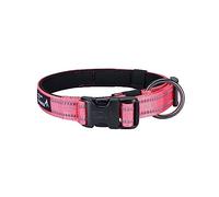 EXCELLENT ELITE SPANKER Reflective Dog Collar Classic Soft Padded Breathable Nylon Adjustable Pet Collar with Quick Release Buckle for Boy Girl Male Female Puppies Small Medium Large Dogs(L-PIK)