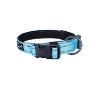 EXCELLENT ELITE SPANKER Reflective Dog Collar Classic Soft Padded Breathable Nylon Adjustable Pet Collar with Quick Release Buckle for Boy Girl Male Female Puppies Small Medium Large Dogs(XL-LBLU)
