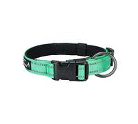 EXCELLENT ELITE SPANKER Reflective Dog Collar Classic Soft Padded Breathable Nylon Adjustable Pet Collar with Quick Release Buckle for Boy Girl Male Female Puppies Small Medium Large Dogs(L-GRN)