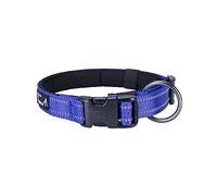 EXCELLENT ELITE SPANKER Reflective Dog Collar Classic Soft Padded Breathable Nylon Adjustable Pet Collar with Quick Release Buckle for Boy Girl Male Female Puppies Small Medium Large Dogs(S-BLU)