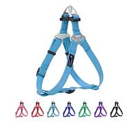 EXCELLENT ELITE SPANKER Step In Dog Harness Reflective Pet Harness Adjustable No Pull Dog Harness Puppy Harness for Small Medium Large Dogs Training Walking（LBLU-L)